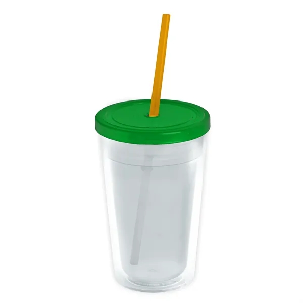 Garyline® Transparent Tumbler with Straw Lid and Full-Col...... from ASI 40480 Koozie Group