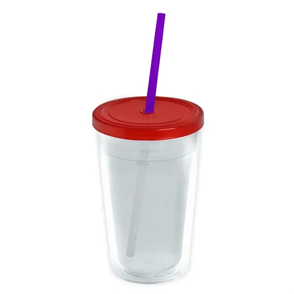Garyline® Transparent Tumbler with Straw Lid and Full-Col...... from ASI 40480 Koozie Group