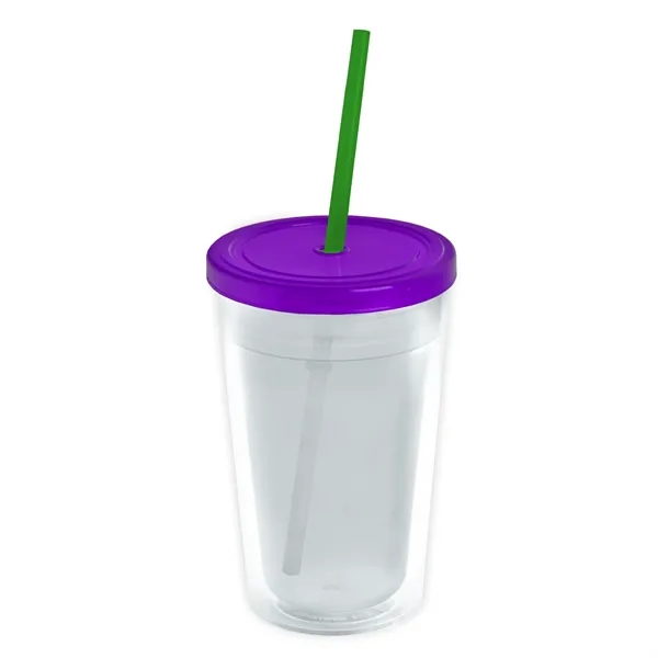 Garyline® Transparent Tumbler with Straw Lid and Full-Col...... from ASI 40480 Koozie Group
