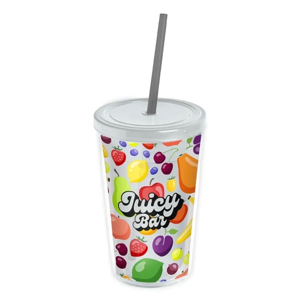 Garyline® Transparent Tumbler with Straw Lid and Full-Col...... from ASI 40480 Koozie Group