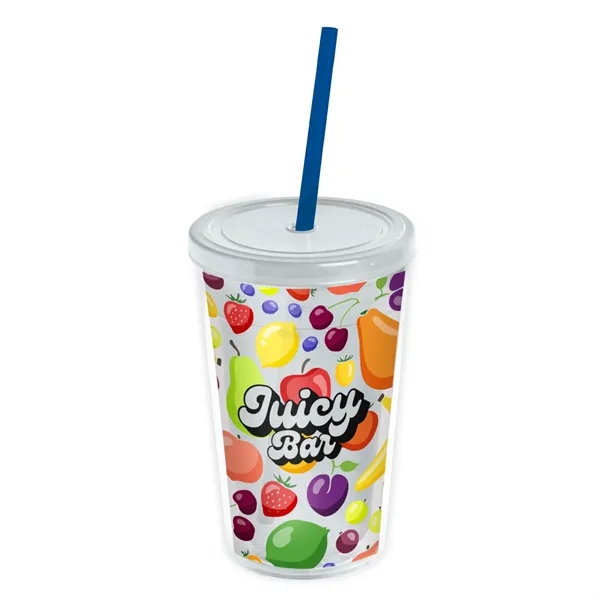 Garyline® Transparent Tumbler with Straw Lid and Full-Col...... from ASI 40480 Koozie Group