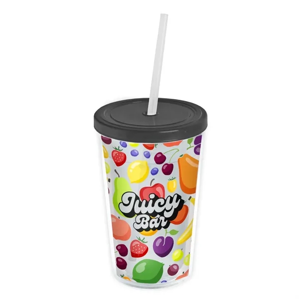 Garyline® Transparent Tumbler with Straw Lid and Full-Col...... from ASI 40480 Koozie Group