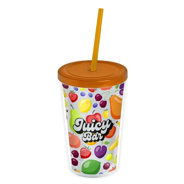 Garyline® Transparent Tumbler with Straw Lid and Full-Col...... from ASI 40480 Koozie Group