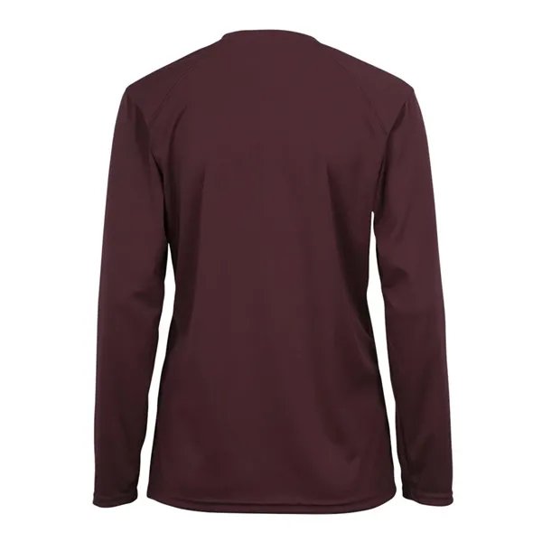 Women's long sleeve t-shirt with moisture management fabric. Blank product.... from ASI 84358 S&S Activewear
