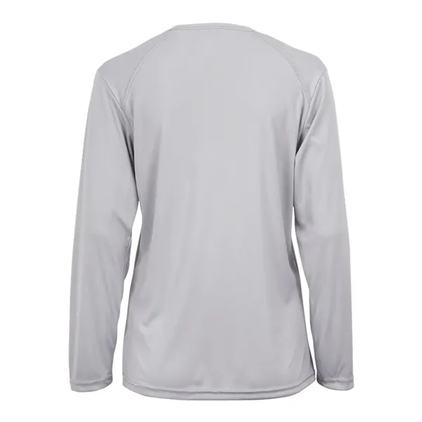 Women's long sleeve t-shirt with moisture management fabric. Blank product.... from ASI 84358 S&S Activewear
