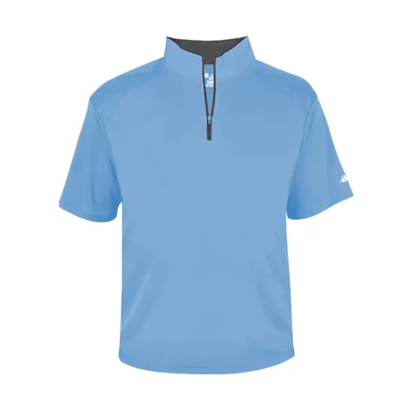 Sort sleeve quarter zip with contrast inner collar... from ASI 84358 S&S Activewear