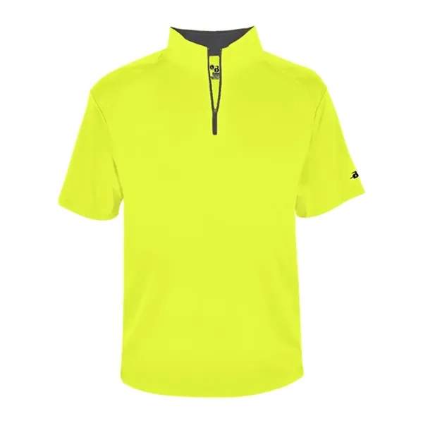 Sort sleeve quarter zip with contrast inner collar... from ASI 84358 S&S Activewear