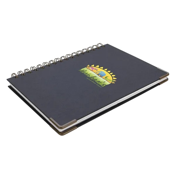 Woven Paper Hardback With Metal Accents Notebook... from ASI 40480 Koozie Group
