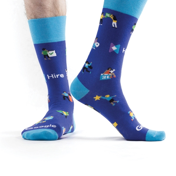 Crew length cotton socks with fully knit/woven designs; made in the... from ASI 88072 Sock Club Enterprises LLC