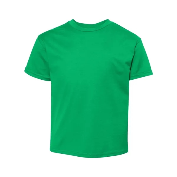 Hanes youth T-shirt with double-needle stitching and shoulder-to-shoulder tape.... from ASI 84358 S&S Activewear