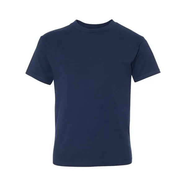 Hanes youth T-shirt with double-needle stitching and shoulder-to-shoulder tape.... from ASI 84358 S&S Activewear