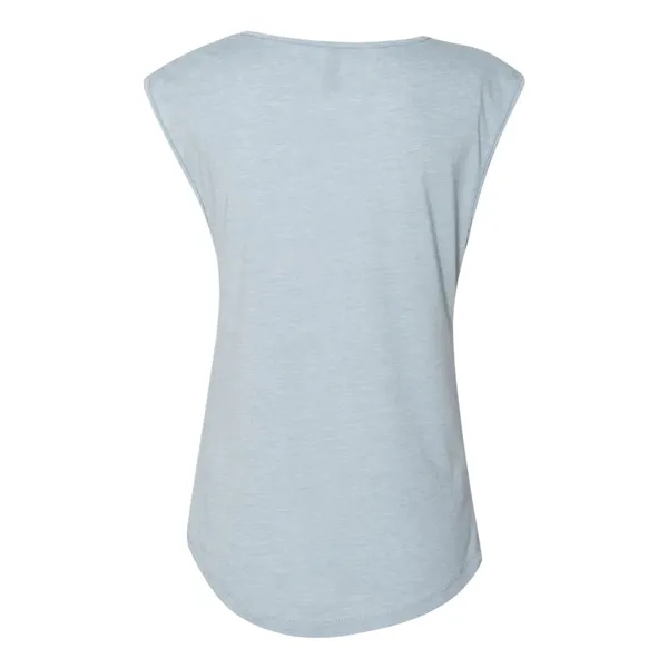 Women's poly-cotton blended sleeveless V-neck top with self-fabric bound armholes, modestly... from ASI 84358 S&S Activewear