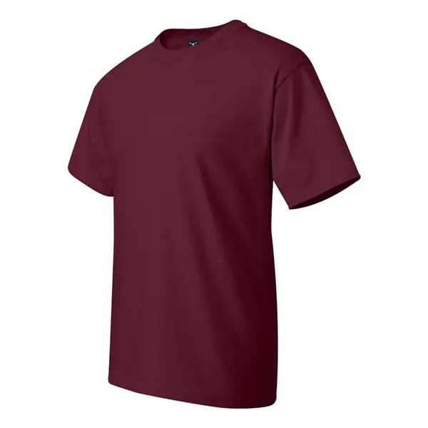Hanes T-shirt made of 100% ring-spun cotton with double-needle stitching.... from ASI 84358 S&S Activewear