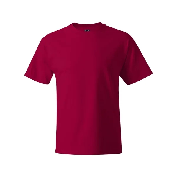 Hanes T-shirt made of 100% ring-spun cotton with double-needle stitching.... from ASI 84358 S&S Activewear