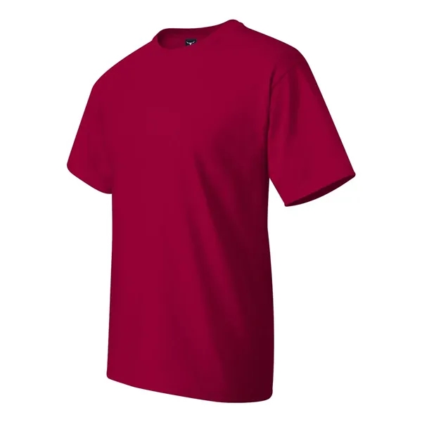 Hanes T-shirt made of 100% ring-spun cotton with double-needle stitching.... from ASI 84358 S&S Activewear
