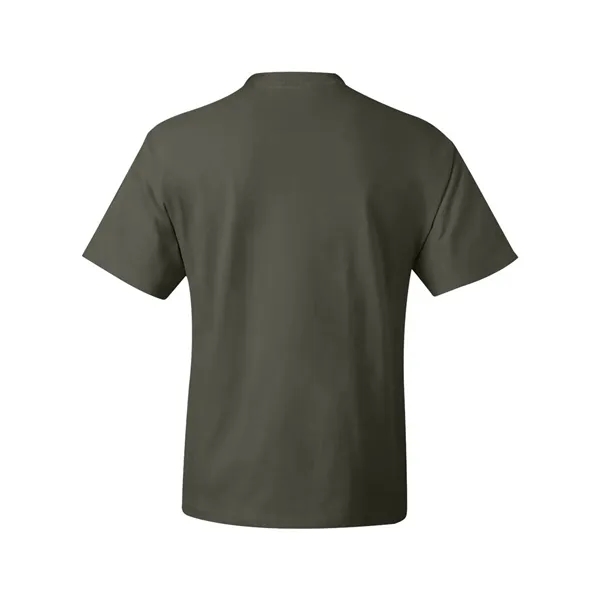 Hanes T-shirt made of 100% ring-spun cotton with double-needle stitching.... from ASI 84358 S&S Activewear