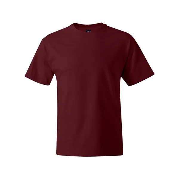 Hanes T-shirt made of 100% ring-spun cotton with double-needle stitching.... from ASI 84358 S&S Activewear