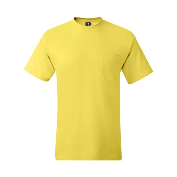 T-shirt with chest pocket made of 100% ring-spun cotton with double-needle... from ASI 84358 S&S Activewear