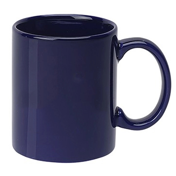11 ounce colored ceramic mug with C-shaped handle in assorted colors.... from ASI 39820 Opusline (Benmex) / Opus Line
