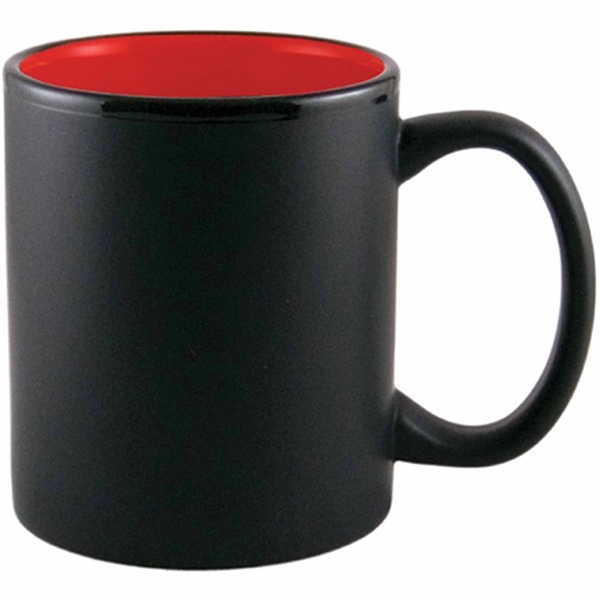 11 ounce two-tone matted ceramic mug with C-shaped handle in assorted... from ASI 39820 Opusline (Benmex) / Opus Line