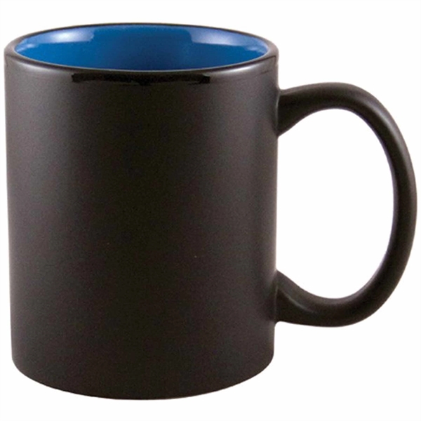 11 ounce two-tone matted ceramic mug with C-shaped handle in assorted... from ASI 39820 Opusline (Benmex) / Opus Line