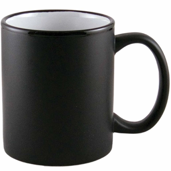 11 ounce two-tone matted ceramic mug with C-shaped handle in assorted... from ASI 39820 Opusline (Benmex) / Opus Line