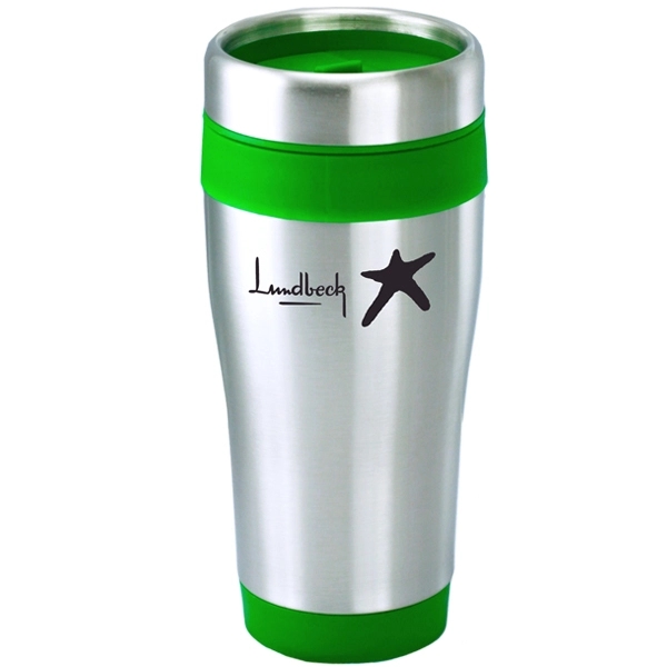 16 oz. stainless steel travel tumbler with double wall insulation and... from ASI 39820 Opusline (Benmex) / Opus Line