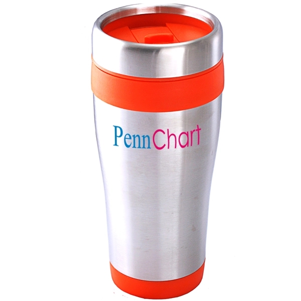 16 oz. stainless steel travel tumbler with double wall insulation and... from ASI 39820 Opusline (Benmex) / Opus Line
