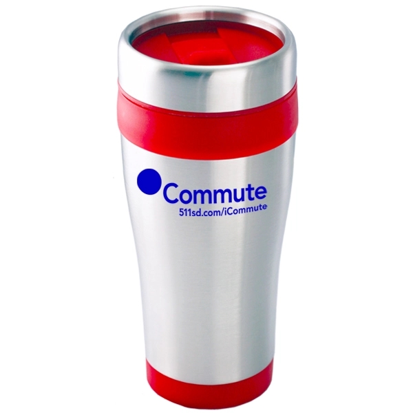 16 oz. stainless steel travel tumbler with double wall insulation and... from ASI 39820 Opusline (Benmex) / Opus Line