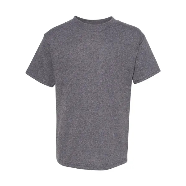 Youth-sized T-shirt made of cotton/poly with 5% recycled polyester from plastic... from ASI 84358 S&S Activewear