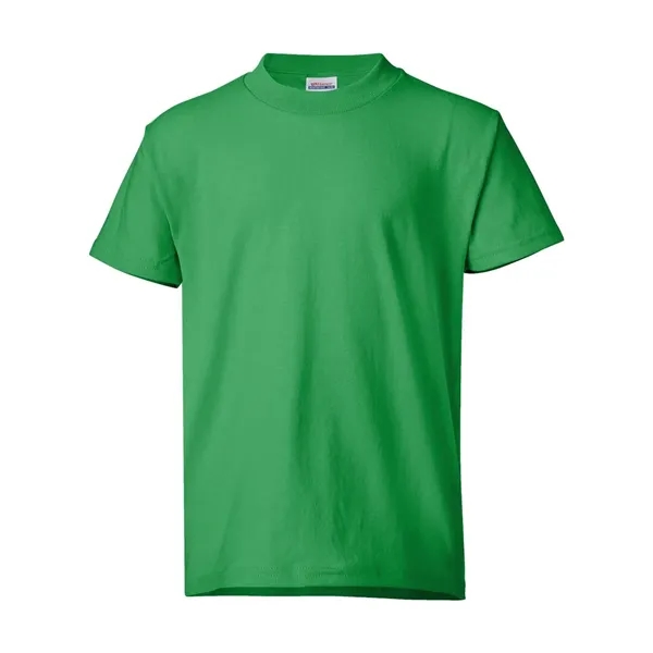 Youth-sized T-shirt made of cotton/poly with 5% recycled polyester from plastic... from ASI 84358 S&S Activewear