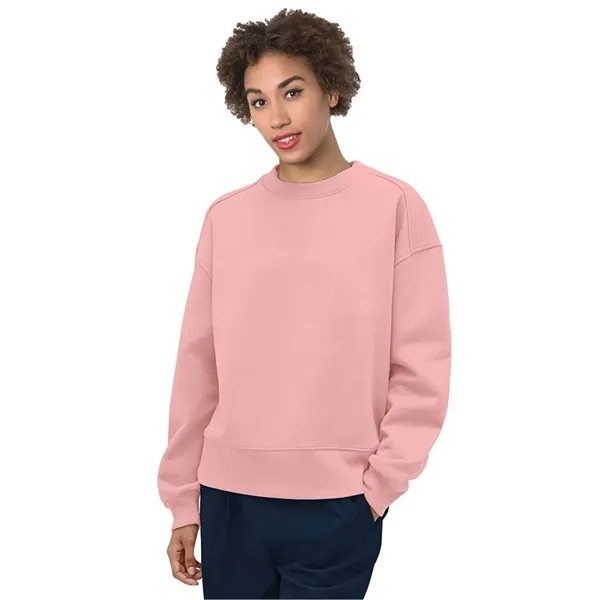 Bayside Women's USA-Made Fleece Crewneck Sweatshirt... from ASI 84358 S&S Activewear