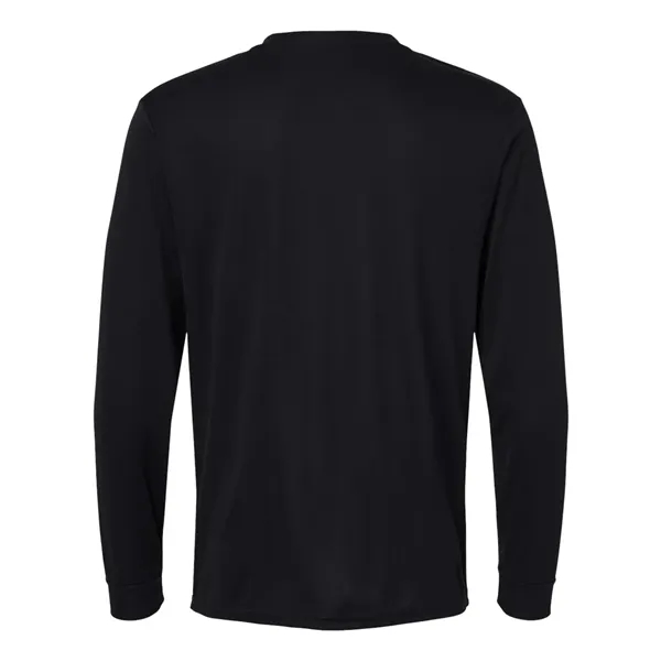 Performance long sleeve t-shirt with a self-fabric collar and cuffs. Blank... from ASI 84358 S&S Activewear