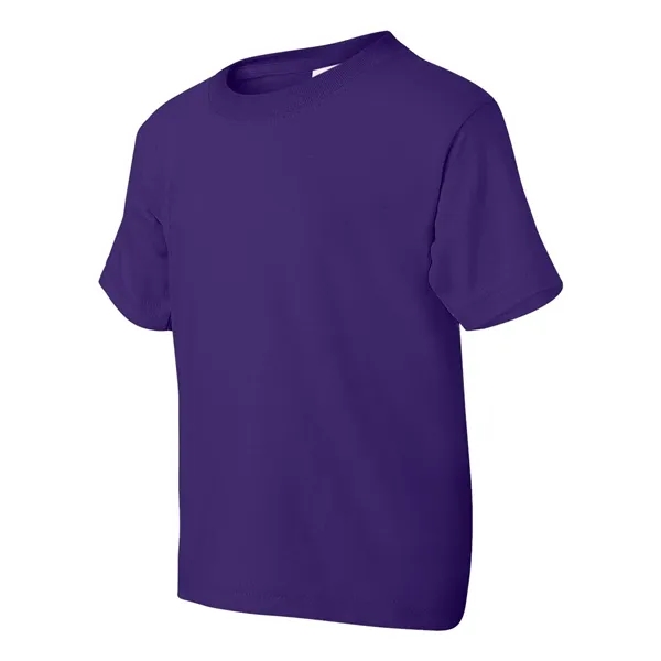 Youth 5.6 oz preshrunk 50% polyester / 50% cotton t-shirt. Blank... from ASI 84358 S&S Activewear
