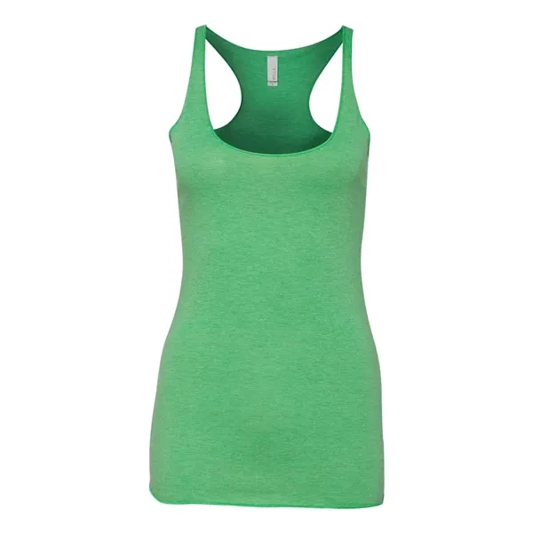 Women's tri-blend racerback tank top with overlock hem on neck. Blank... from ASI 84358 S&S Activewear