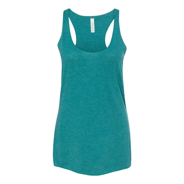 Women's tri-blend racerback tank top with overlock hem on neck. Blank... from ASI 84358 S&S Activewear