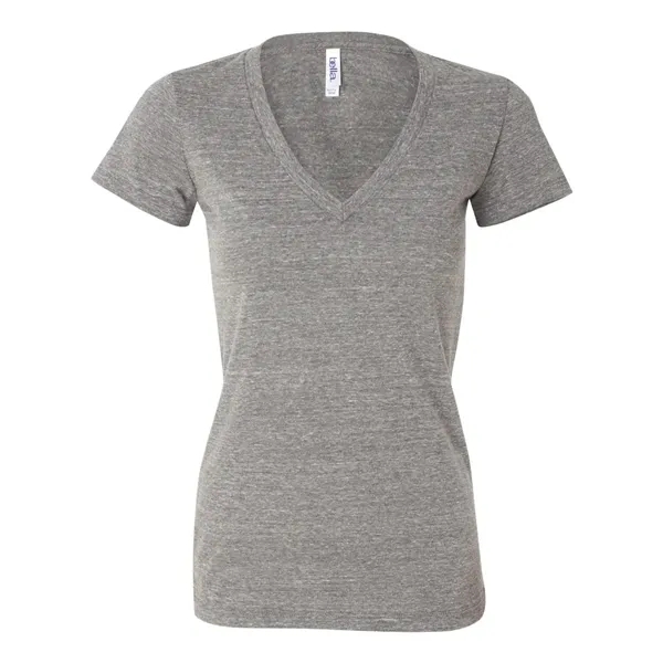 Women's triblend deep v-neck t-shirt with long and lean silhouette. Blank... from ASI 84358 S&S Activewear