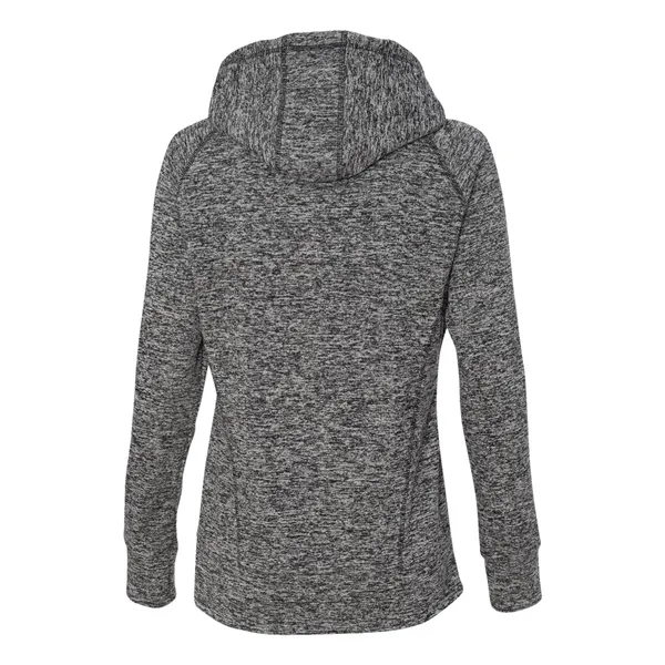 J. America Women's Cosmic Poly Fleece Contrast Hooded Pullover Sweatshirt, blank.... from ASI 84358 S&S Activewear