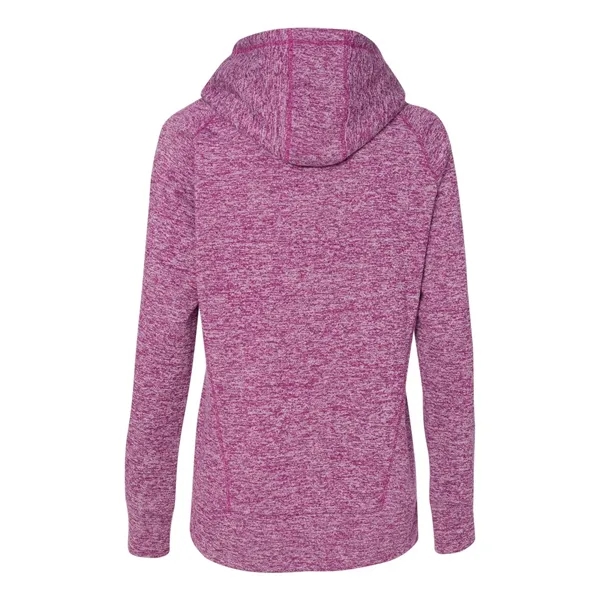 J. America Women's Cosmic Poly Fleece Contrast Hooded Pullover Sweatshirt, blank.... from ASI 84358 S&S Activewear