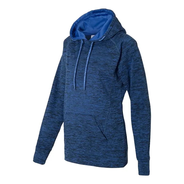 J. America Women's Cosmic Poly Fleece Contrast Hooded Pullover Sweatshirt, blank.... from ASI 84358 S&S Activewear