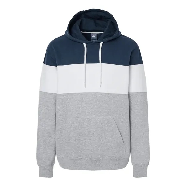 J. America Varsity Fleece Colorblocked Hooded Sweatshirt... from ASI 84358 S&S Activewear