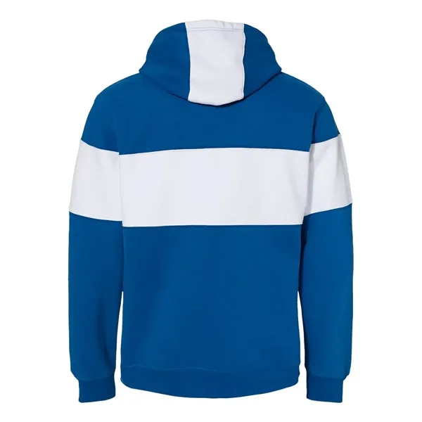 J. America Varsity Fleece Colorblocked Hooded Sweatshirt... from ASI 84358 S&S Activewear