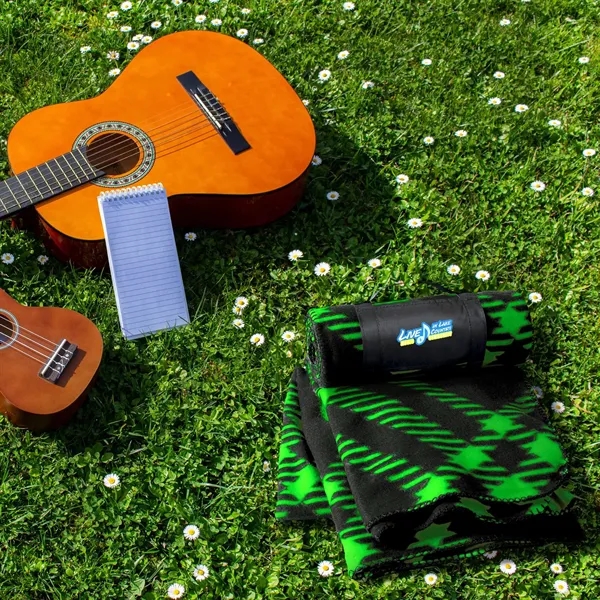 Rolled Up Fleece Blanket... from ASI 30208 A P Specialties / AP Specialties