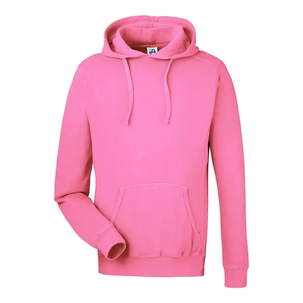 J. America Pigment-Dyed Fleece Hooded Sweatshirt... from ASI 84358 S&S Activewear