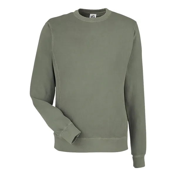 J. America Pigment-Dyed Fleece Crewneck Sweatshirt... from ASI 84358 S&S Activewear