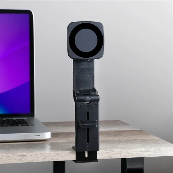 Clamp-style magnetic phone holder with pivoting head adjusts to any angle... from ASI 61966 HPG / HandStands HPG Gold