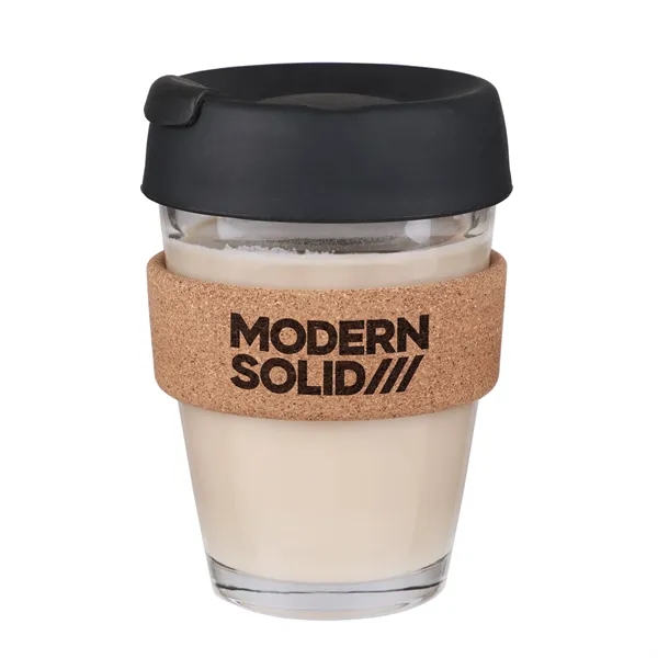 11.8 oz. glass coffee mug with removable cork sleeve and silicone... from ASI 61966 HPG / Best Promotions USA