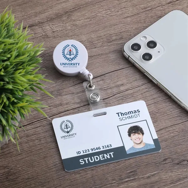 Retractable round swivel badge reel with alligator clip.... from ASI 61966 HPG / Beacon Promotions