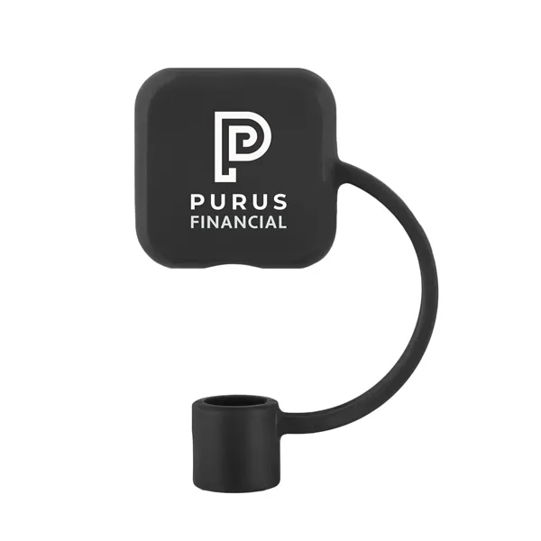 Flexible square silicone straw topper keeps drinks covered, clean, and perfect... from ASI 61966 HPG / Best Promotions USA