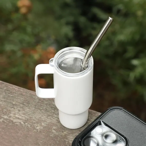 Adorable 2 oz. stainless steel mini tumbler with lid and straw-perfect... from ASI 61966 HPG / Best Promotions USA